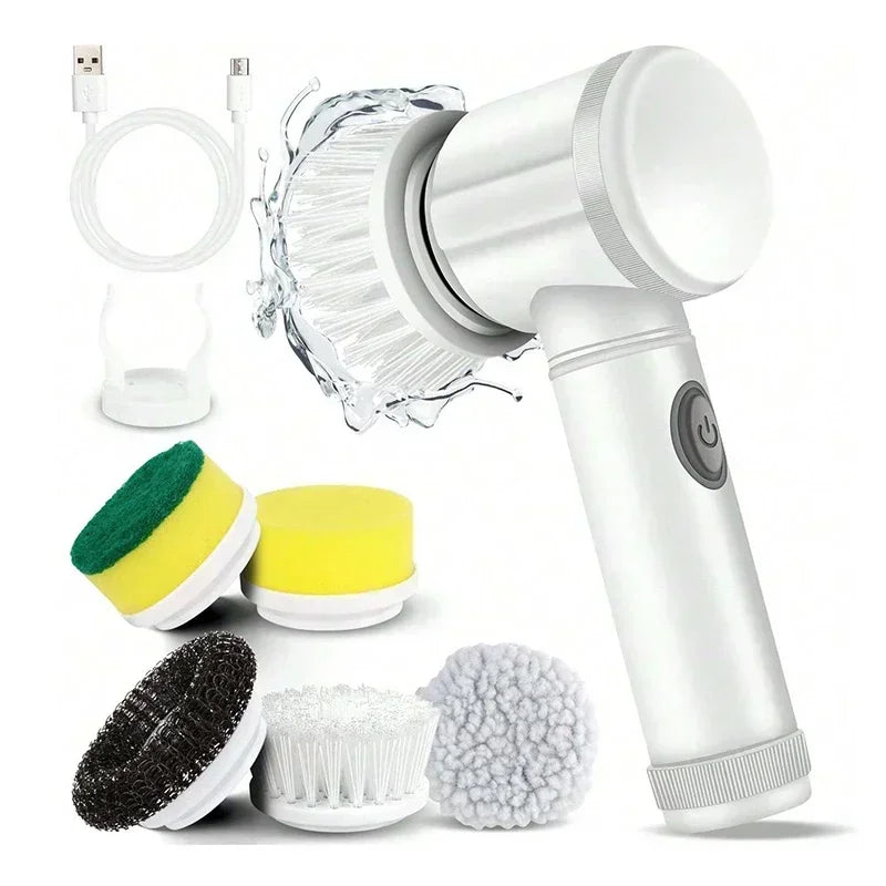Cordless Electric Spin Scrubber - Rechargeable Bathroom & Kitchen Cleaning Brush